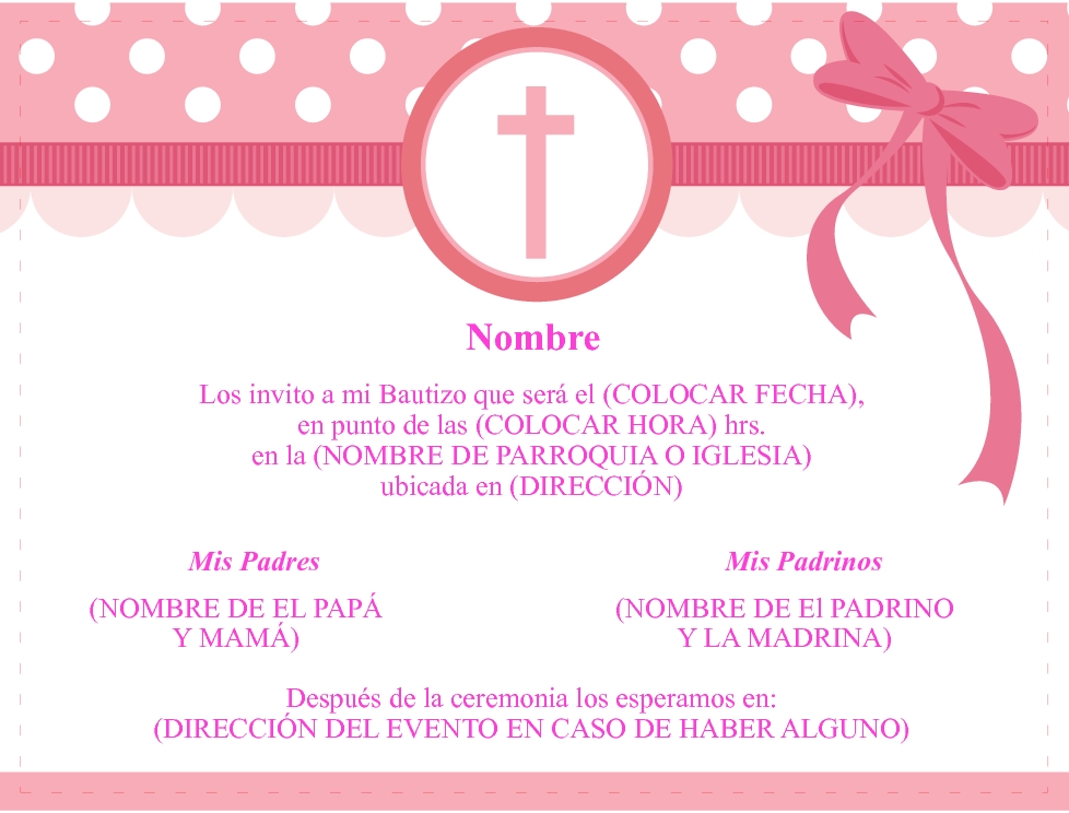 plantillas para invitaciones de bautizo zaxa tk