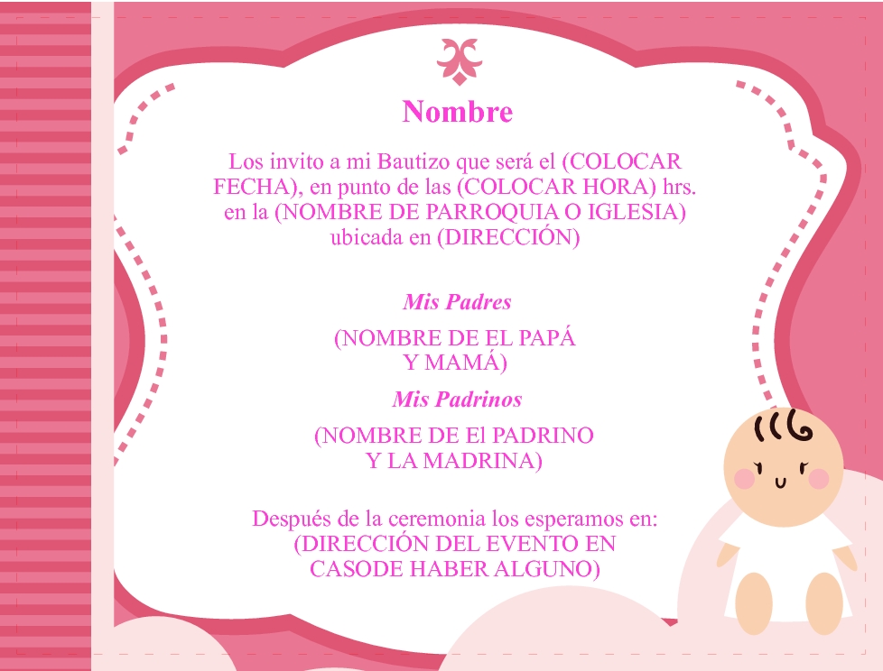 plantillas para invitaciones de bautizo
