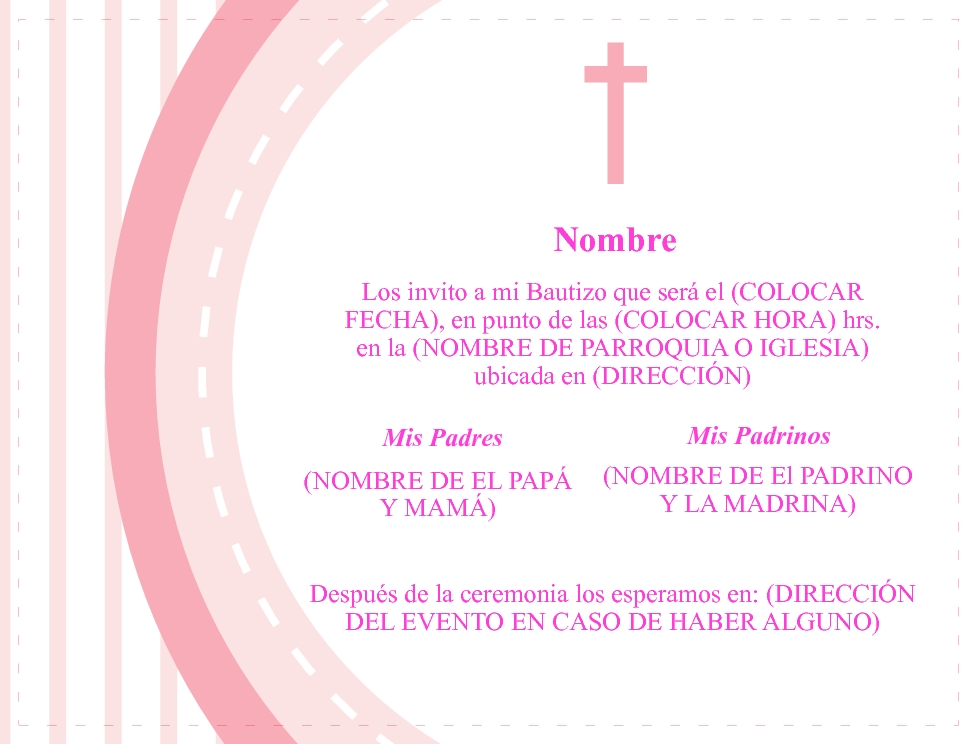 ¡Descarga Gratis! Tarjeta <strong>de</strong> Invitación <strong>de</strong> Minnie Mouse ... Template para invitaciones de bautizo
