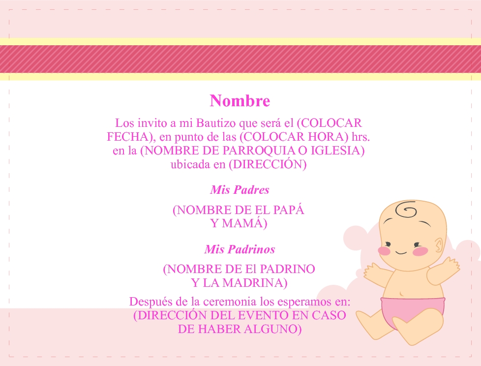 <strong>invitaciones de bautizo para</strong> imprimir gratis - Zoray ... Template para invitaciones de bautizo