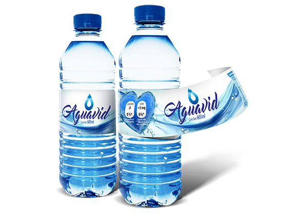 Color de malva fiabilidad Quagga Impresion de Etiquetas para Botellas de Agua
